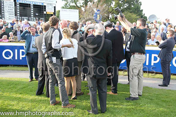 01 Fiesolana Trainer W McCreery talks to the media at Leopardstown