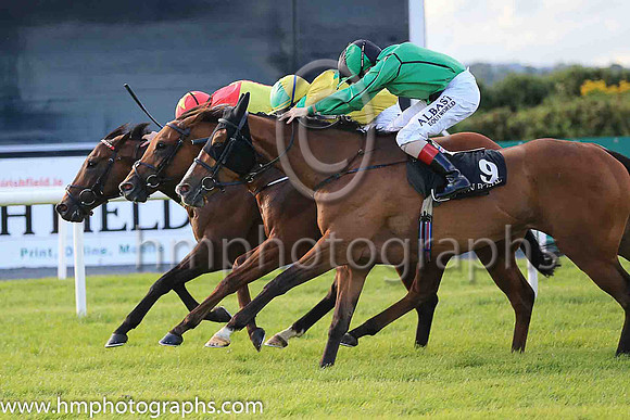 01st Guanabara Bay  Declan McDonogh (3, yellow, emerald green star) Trainer Adrian McGuinness, Owner Sean F Gallagher