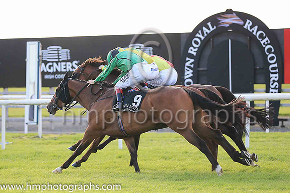 01st Guanabara Bay  Declan McDonogh (3, yellow, emerald green star) Trainer Adrian McGuinness, Owner Sean F Gallagher
