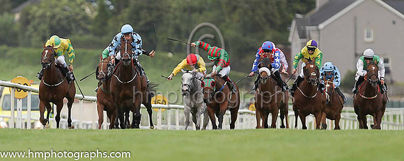 01st Mr Michael  Shane Foley (6, light blue, black stars) trainer Adrian Brendan Joyce, Owner Mrs Christina Joyce