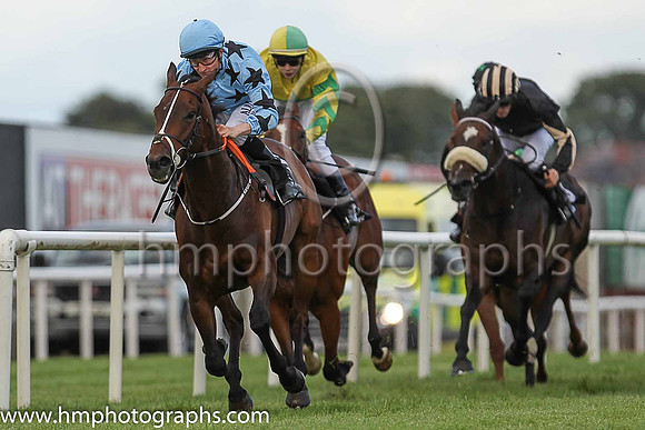 1st Mr Michael and S Foley ( 6 , light blue, black stars,light blue cap ) Trainer - A B Joyce , Owner - Mrs Christina Joyce
