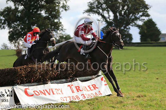 02nd STORM IN DECEMBER and R O'Harding ( 10 ,maroon, white sleeves ) Trainer: John Joseph Hanlon,, Owner : Syndicate Forever Never