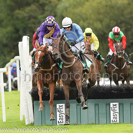 01st King Of Aran and D E Mullins ( 8 , blue, white cap ) Trainer - M C Grassick , Owner - M C Grassick