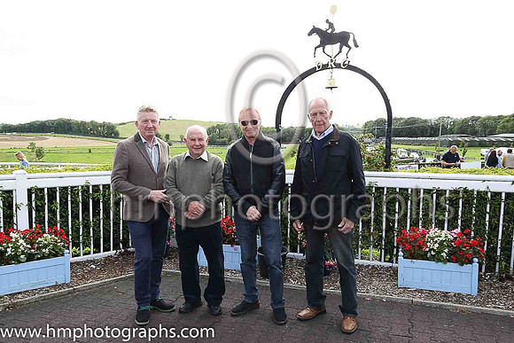 iRichard Lyttle , Racecourse Manager of Downpatrick Race Club with Motor Cycle Legends Brian Reid, Ian McGregor and Ray McCullough
