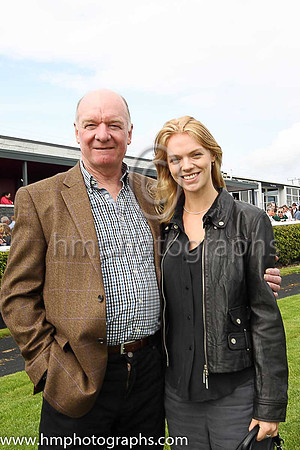 John Taylor with his daughter Sarah at Downpatrick Races. Sarah is taking a holiday at home from her job as a model with IMG in New York.