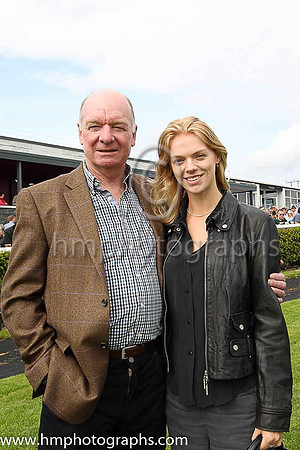 John Taylor with his daughter Sarah at Downpatrick Races. Sarah is taking a holiday at home from her job as a model with IMG in New York.
