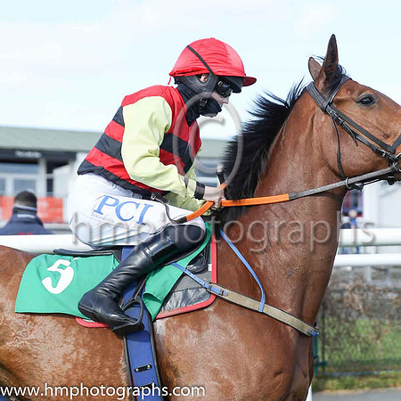 06th Johngus and Rachael Blackmore ( 5 , red  and black goops ) Trainer - S Aherne , Owner - Derek Walsh