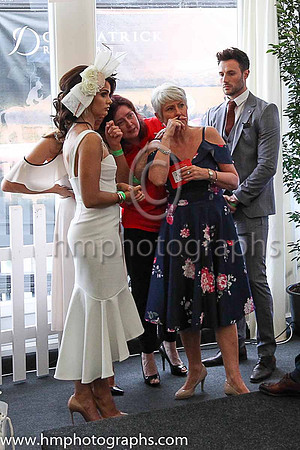 The judges at the Ladies Day Best dressed Competiton at Downpatrick Races