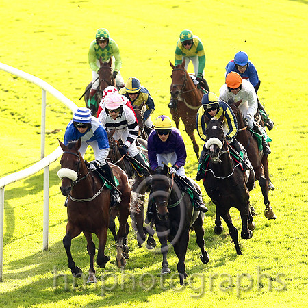 01st Whizzzey Rascal ( 10 , purple, yellow cap ) and F.Maguire (7) - Trainer : Miss Elizabeth Doyle - Owner : BK Racing Partnership