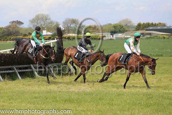 01st CRYPTO CURRENCY and R W Barron ( 10 , LIGHT BLUE,dark green sash; light blue sleeves; dark green cap,light blue star ) Trainer: Tom Keating,, Owner : Tom Keating