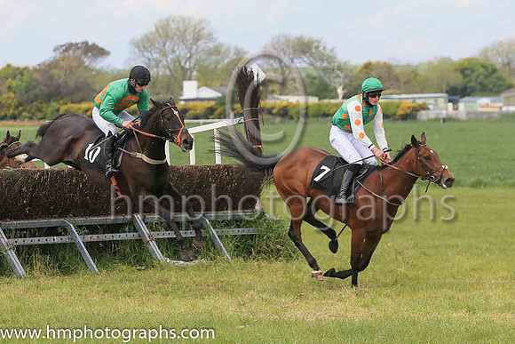 01st CRYPTO CURRENCY and R W Barron ( 10 , LIGHT BLUE,dark green sash; light blue sleeves; dark green cap,light blue star ) Trainer: Tom Keating,, Owner : Tom Keating