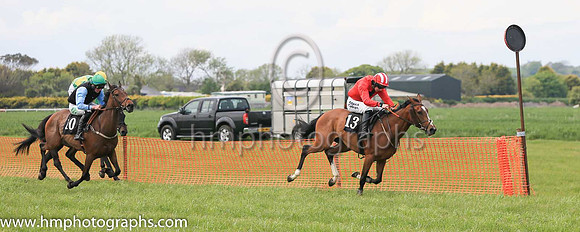 01st GETALADY and J W Hendrick ( 13 , RED,black cross of lorraine; red sleeves; red  white striped cap ) Trainer: Peter J. Flood,, Owner : Peter J. Flood