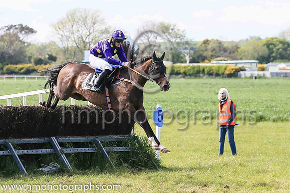 01st RANGER KID and J W Kenny ( 16 , PURPLE,gold spots ) Trainer: Liam Kenny , Owner : Patrick Joseph Redmond