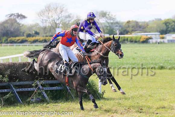 01st RANGER KID and J W Kenny ( 16 , PURPLE,gold spots ) Trainer: Liam Kenny , Owner : Patrick Joseph Redmond