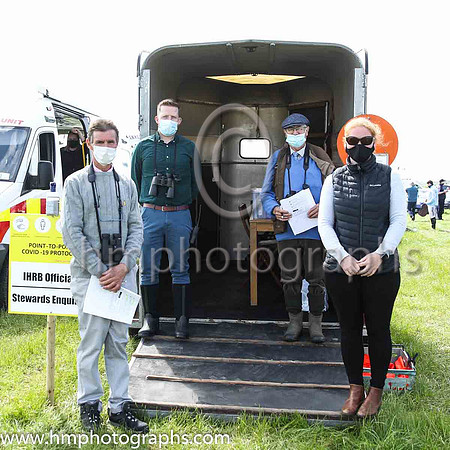 Irish Horse Racing Board officials at North Down Hunt Cllub Point to Point Steeplechases - Leo Gracey from Hillsborough, Alan Mahon from Newry, Frankie Fitzsimmons from Downpatrick and Ms Tracy O'Mear