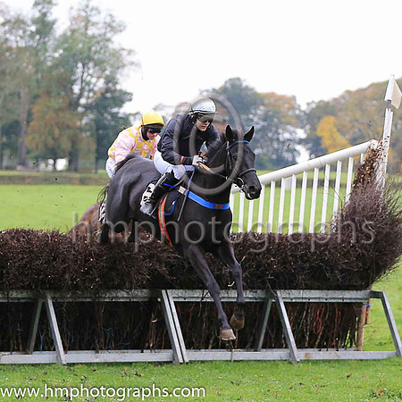 JOHN WICK and R James ( 6 , BLACK; green cap ) Trainer: Colin Bowe,, Owner : Milestone, Racing Partnership