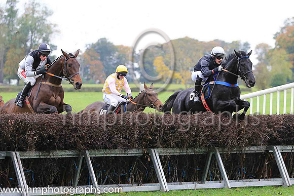 01st BLUE FLIGHT (FR) and Derek O'Connor ( 1 , BLACK  WHITE QTD; black  white hlvd sleeves; white cap ) Trainer: Colin S. McKeever,, Owner : W.W. Dennison
