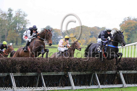 01st BLUE FLIGHT (FR) and Derek O'Connor ( 1 , BLACK  WHITE QTD; black  white hlvd sleeves; white cap ) Trainer: Colin S. McKeever,, Owner : W.W. Dennison