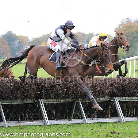 01st BLUE FLIGHT (FR) and Derek O'Connor ( 1 , BLACK  WHITE QTD; black  white hlvd sleeves; white cap ) Trainer: Colin S. McKeever,, Owner : W.W. Dennison