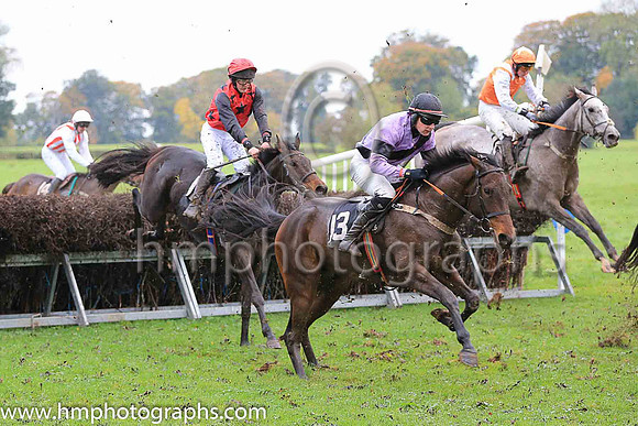 SCHOOL LANE and A J Fox ( 13 , MAUVE,black sash; mauve sleeves,black armlet; black cap ) Trainer: Liam Lennon , Owner : Patrick Francis Doyle