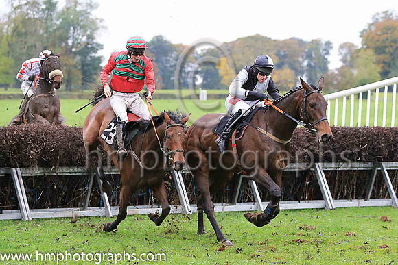 01st BLUE FLIGHT (FR) and Derek O'Connor ( 1 , BLACK  WHITE QTD; black  white hlvd sleeves; white cap ) Trainer: Colin S. McKeever,, Owner : W.W. Dennison