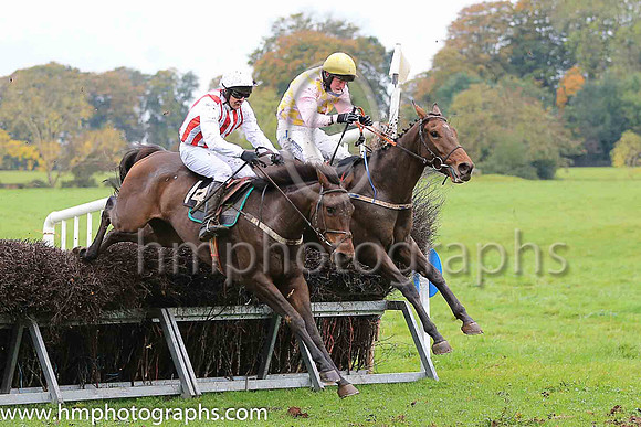 HOME PLACE and N McParlan ( 18 , PINK  YELLOW CHECK; pink sleeves; yellow cap ) Trainer: Warren Ewing , Owner : Warren Ewing