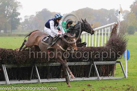 CORUS GIRL and B Lawless ( 3 , DARK BLUE,white star; white sleeves; light blue  dark blue striped cap ) Trainer: William J. McLernon,, Owner : J.M. Fitzpatrick