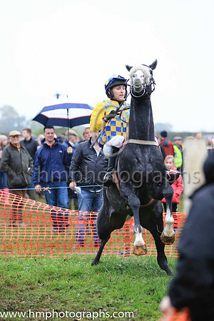 N Gault and Pigeon Butler in the parade ring at Loughanmore P2P