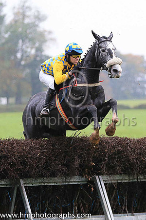 PIGEON BUTLER and N Gault ( 8 , ROYAL BLUE  YELLOW CHECK; yellow sleeves; royal blue  yellow check cap ) Trainer: Harry Smyth,, Owner : Harry Smyth