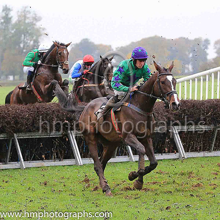LARGY LEGS and B O'Neill ( 6 , EMERALD GREEN,purple star; emerald green sleeves,purple stars; purple cap,emerald green stars ) Trainer: S.R.B. Crawford , Owner : Raymond Scullion  Martin McGroggan