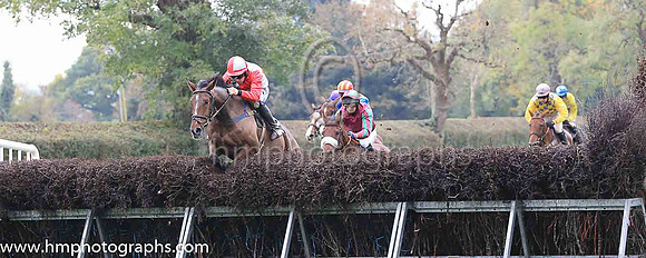 BALLYHOWNE and B O'Neill ( 2 , RED  SILVER QTD; red sleeves; red  silver qtd cap ) Trainer: S.R.B. Crawford,, Owner : Billie-Jo Irwin