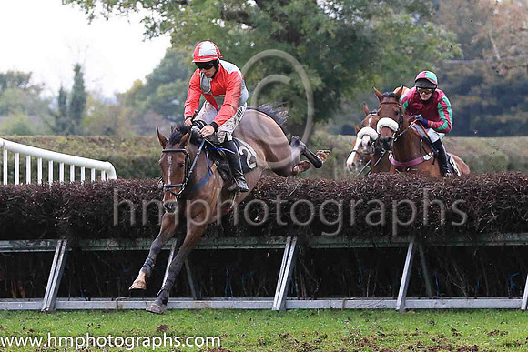 BALLYHOWNE and B O'Neill ( 2 , RED  SILVER QTD; red sleeves; red  silver qtd cap ) Trainer: S.R.B. Crawford,, Owner : Billie-Jo Irwin