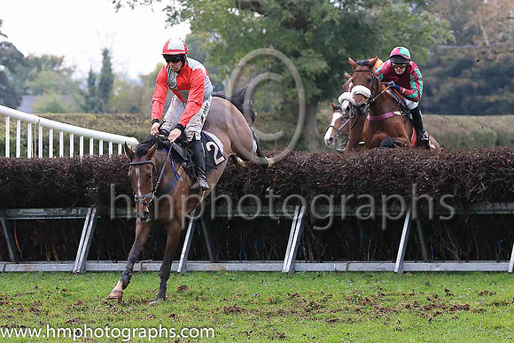 BALLYHOWNE and B O'Neill ( 2 , RED  SILVER QTD; red sleeves; red  silver qtd cap ) Trainer: S.R.B. Crawford,, Owner : Billie-Jo Irwin
