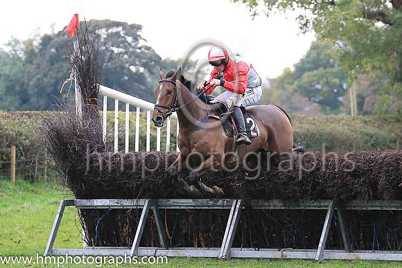 BALLYHOWNE and B O'Neill ( 2 , RED  SILVER QTD; red sleeves; red  silver qtd cap ) Trainer: S.R.B. Crawford,, Owner : Billie-Jo Irwin