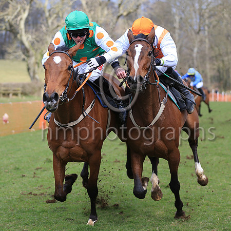 01st TARA WEST (GB) and R James ( 3 , EMERALD GREEN,orange spots; white sleeves,orange spots; emerald green cap ) Trainer: Donnchadh Doyle , Owner : Syndicate Monbeg
