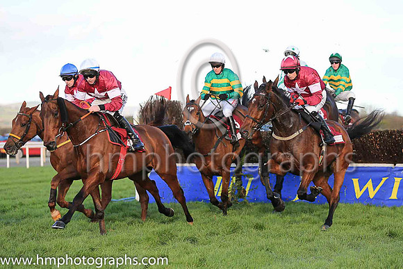 01st Outlanderr and Jack Kenedy (5, maroon, white star, white cap) Trainer Gordon Elliott , Owner Gigginstown House stud.