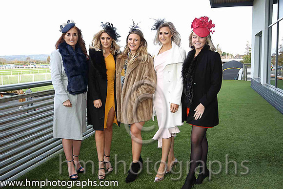 Reah Magee, Zara Price , Tori Dixon, Ashleen Heany and Tori Mills on a day out at the races at Down Royal
