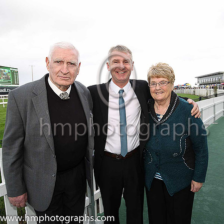 David Christie with his father and mother at Down Royal