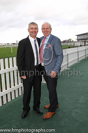 David Christie and Aaron Charles, trainer and breeder respectively of the successful Point to Pointer Maple Mons at Down Royal.