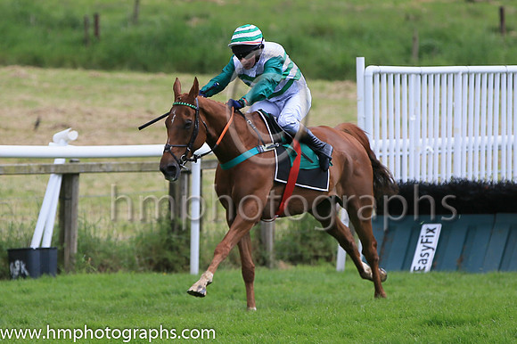 08th Hillary John (2 ,white and green hoops ) Jockey: Peter Carberry ,Trainer: B R Hamilton