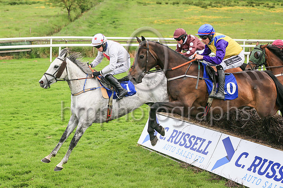 01st Robin De Roost  and J O'Sullivan ( 10 , yellow, blue epaulettes ) Trainer - T Gibney , Owner - High Horse Syndicate