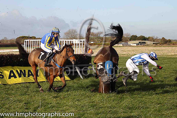 GETAWAY NORTH (GB) and S Fitzgerald ( 14 , BLUE  WHITE STRIPES; white sleeves; blue  white striped cap ) Trainer: C.A. McBratney,, Owner : Mrs. Rose Boyd