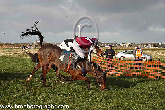 COSMIC FLIGHT and B G Crawford ( 4 , MAROON,white chevron; dark blue  white striped sleeves; maroon  dark blue striped cap ) Trainer: S.R.B. Crawford , Owner : Patricia Duffin