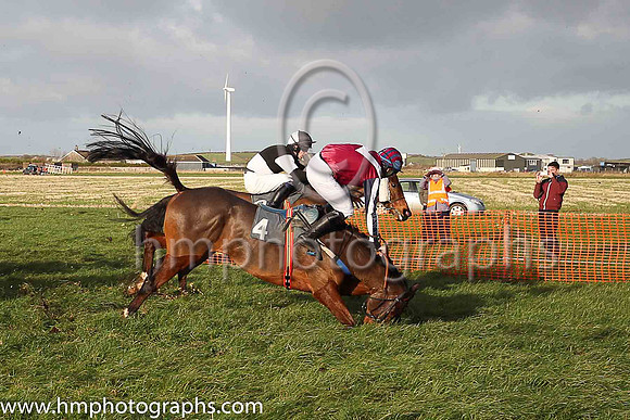 COSMIC FLIGHT and B G Crawford ( 4 , MAROON,white chevron; dark blue  white striped sleeves; maroon  dark blue striped cap ) Trainer: S.R.B. Crawford , Owner : Patricia Duffin