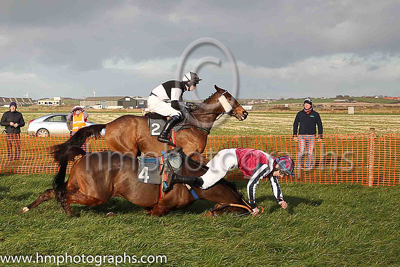 COSMIC FLIGHT and B G Crawford ( 4 , MAROON,white chevron; dark blue  white striped sleeves; maroon  dark blue striped cap ) Trainer: S.R.B. Crawford , Owner : Patricia Duffin