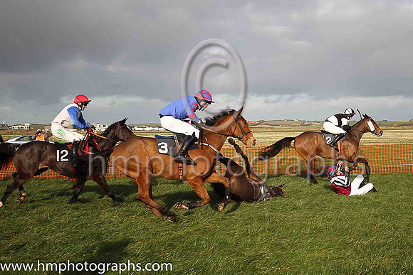COSMIC FLIGHT and B G Crawford ( 4 , MAROON,white chevron; dark blue  white striped sleeves; maroon  dark blue striped cap ) Trainer: S.R.B. Crawford , Owner : Patricia Duffin