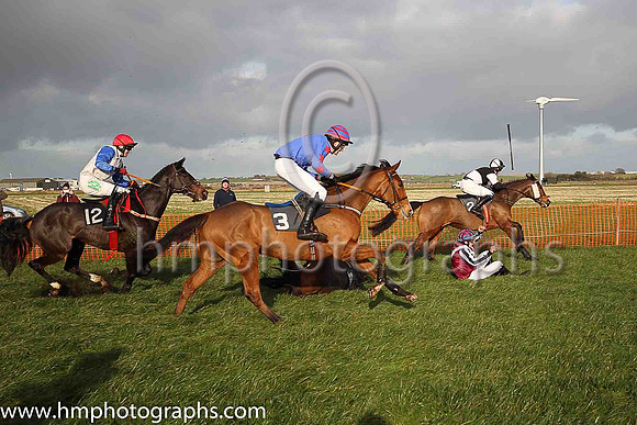 COSMIC FLIGHT and B G Crawford ( 4 , MAROON,white chevron; dark blue  white striped sleeves; maroon  dark blue striped cap ) Trainer: S.R.B. Crawford , Owner : Patricia Duffin