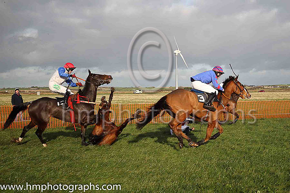 COSMIC FLIGHT and B G Crawford ( 4 , MAROON,white chevron; dark blue  white striped sleeves; maroon  dark blue striped cap ) Trainer: S.R.B. Crawford , Owner : Patricia Duffin