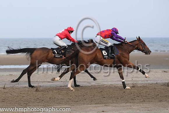 6 Tribal Path and Mr J J King - - 6th (6 ,red, purple stars ) Trainer - Damian Joseph English  &  5 He's Our Man and Ms K Walsh - - 5th (1 ,red, white, cross ) Trainer - Ross O'Sullivan &