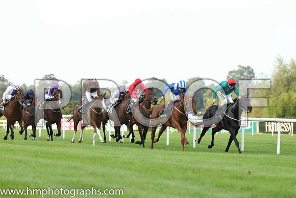 01 Bow Creek and J Fanning - - 01st (6 ,dark green, red cap ) Trainer - M Johnson
